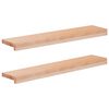 vidaXL Raamkozijnen 2 st Naturel 70 x 20 x 2 cm Massief beukenhout