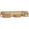 vidaXL Buiten bankenset 8 st Wit en Beige Massief Acaciahout