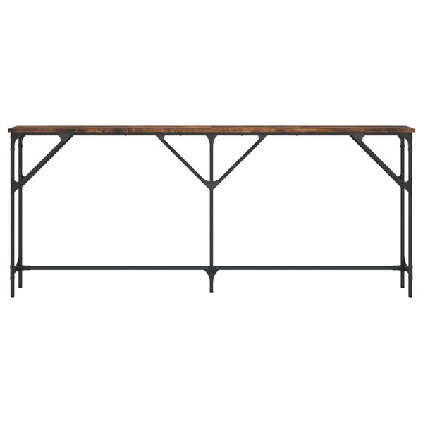 vidaXL Wandtafel 180x23x75 cm bewerkt hout gerookt eikenkleurig