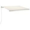 vidaXL Luifel handmatig uittrekbaar met LED 300x250 cm cr&egrave;mekleurig