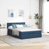 vidaXL Ottoman bed met matras 140x200cm stof blauw