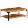 vidaXL Salontafel met schap 100x60x35 cm massief gerecycled hout