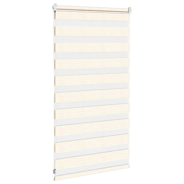 vidaXL Zebra rolgordijn 90x100 cm stofbreedte 85,9 cm marmerbeige