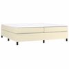vidaXL Boxspring bed kunstleer cr&egrave;mekleurig 200x200 cm