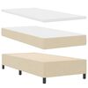vidaXL Boxspringbed met matras met hoofdeinde Cr&egrave;me 90 x 200 cm Stof
