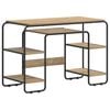 vidaXL Bureau met opbergruimte Artisanaal eiken 113.5 x 52 x 75.5 cm