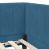 vidaXL Hoekbedframe met hoofdeinde Blauw 80 cm x 200 cm Fluweel