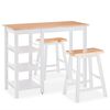 vidaXL 3-delige Barset MDF wit