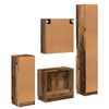 vidaXL Badkamermeubelset met lade met plank 4 pcs Oudhout Bewerkt hout