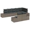 vidaXL Tuin Sofa Set 8 st Grijs poly rattan