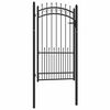 vidaXL Hekpoort EMMEN met stalen pinnen 104x134,5 cm zwart