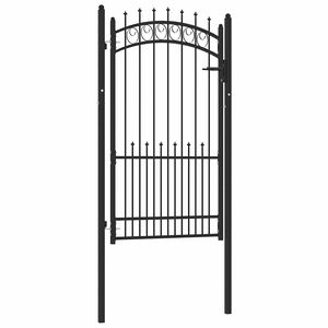vidaXL Hekpoort EMMEN met stalen pinnen 104x134,5 cm zwart
