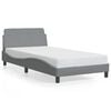 vidaXL Bedframe "Dover" stof lichtgrijs 100x190 cm