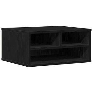 vidaXL Printerstand Zwart Eiken 49 x 40 x 22.5 cm Bewerkt hout