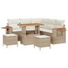vidaXL Tuinbankenset 8 st Beige poly rattan