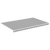vidaXL Vervangingsdoek voor luifel 500x300 cm polyester antracietkleurig en wit