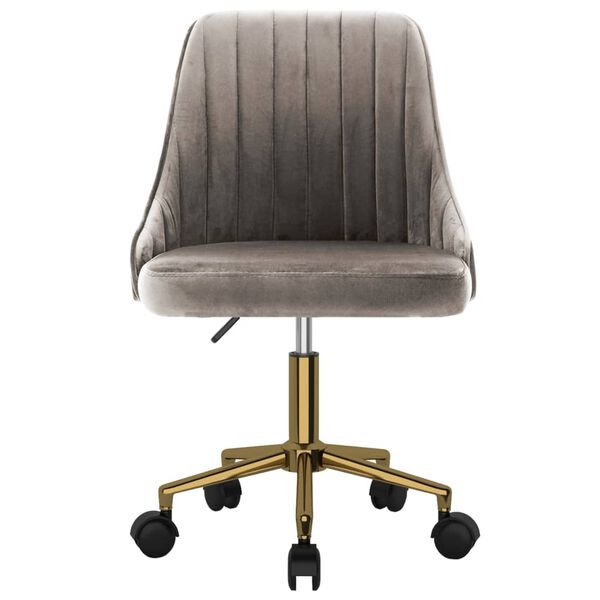 vidaXL Eetkamerstoelen draaibaar 2 st fluweel lichtgrijs