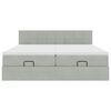 vidaXL Ottoman bed met matrassen 200x200cm fluweel lichtgrijs