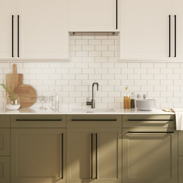 vidaXL Handvatten 10 st 480 mm roestvrij staal zwart