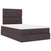vidaXL Ottoman bed met matras en LED's 120x200cm stof donkerbruin