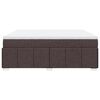 vidaXL Boxspring met matras stof donkerbruin 200x200 cm
