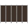 vidaXL Kamerscherm met 5 panelen 250x180 cm bruin
