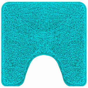 vidaXL Antislip Badmat met Toilet Cut Turquoise 50 x 50 cm PP