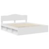 vidaXL Bedframe met hoofdeinde Wit 180 x 200 cm Massief grenenhout