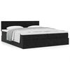 vidaXL Ottoman bed met matrassen 200x200cm fluweel zwart