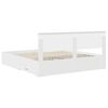 vidaXL Bedframe met hoofdeinde met lade Wit 180 x 200 cm Bewerkt hout