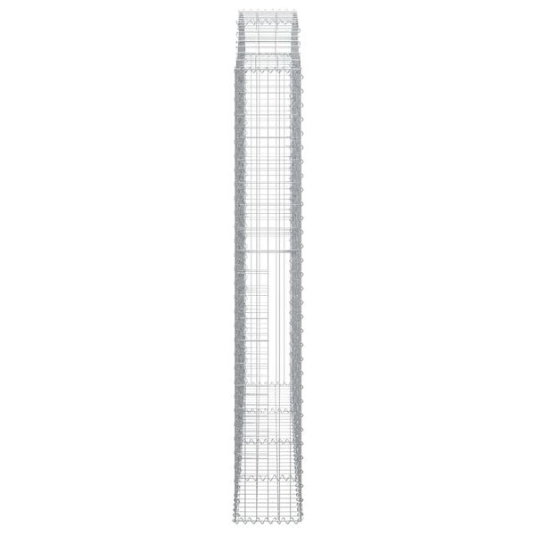 vidaXL Schanskorf gewelfd 200x30x200/220 cm gegalvaniseerd ijzer