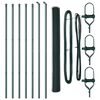 vidaXL Afrasteringspaal Groen 10 x 1,6 m (13 mm gaas) Staal en PVC