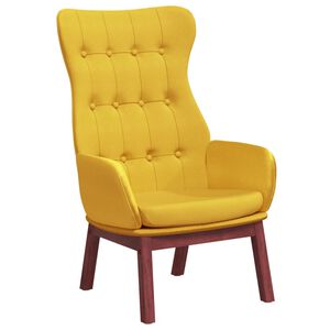 vidaXL Relaxstoel stof mosterdgeel