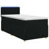 vidaXL Boxspringbed met matras met hoofdeinde Zwart 90 x 200 cm Stof