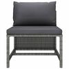 vidaXL 12-delige Loungeset met kussens poly rattan grijs