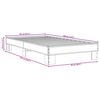 vidaXL Bedframe bewerkt hout en metaal zwart 90x190 cm