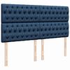 vidaXL Ottoman bed met matras 160x200cm stof blauw