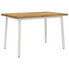 vidaXL 110 x 55 x 75 cm Massief Acaciahout Wit Rechthoekig