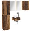 vidaXL Badkamermeubelset 5 st Oud hout Bewerkt hout en glas
