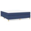 vidaXL Boxspring met matras stof blauw 160x200 cm