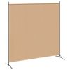 vidaXL Enkele Paneel Kamerverdeler Beige 175 x 180 cm Stof