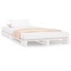 vidaXL Palletbed massief grenenhout wit 75x190 cm