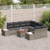 vidaXL Tuin Sofa Set 9 pcs Grijs