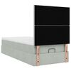 vidaXL Ottoman bed met matrassen en LED's 90x190cm fluweel lichtgrijs