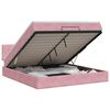 vidaXL Ottoman bed met matras met hoofdeinde Roze 140 x 190 cm Fluweel