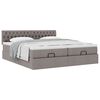 vidaXL Ottoman bed met matrassen 200x200cm stof taupe