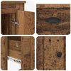 vidaXL Hoge kast met lade 3 pcs Oud Hout Bewerkt hout
