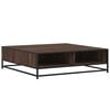 vidaXL Salontafel 100x100x30 cm bewerkt hout en metaal bruin eiken