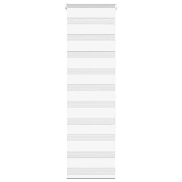 vidaXL Zebra rolgordijn 50x100 cm stofbreedte 45,9cm polyester wit