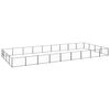 vidaXL Hondenkennel 36 m&sup2; staal zwart